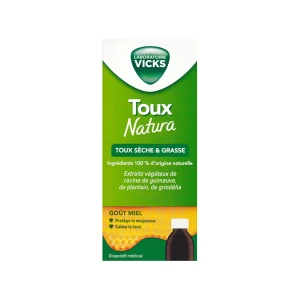 Vicks toux natura sirop toux seche et grasse 140ml | Aesiel