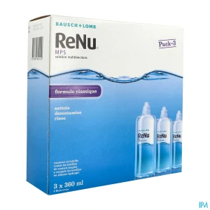 Renu mps solution multifonctions 360ml x3 + etui 3 | Aesiel