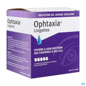 Ophtaxia lingette hygiene et soin quotidien paupieres cils 20 | Aesiel