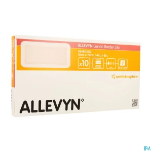 Allevyn gentle border lite pansement 10cm x 20cm 10 | Aesiel