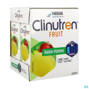 Clinutren fruit pomme raisin 200ml x4 | Aesiel