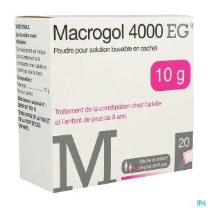 Macrogol 4000 eg 10g poudre pour solution buvable sachet 20 | Aesiel