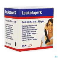 Leukotape k bande adhesive 5m x 5cm noir | Aesiel