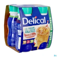 Delical boisson les saveurs fruitees edulcorees multi fruits 200ml x4 | Aesiel