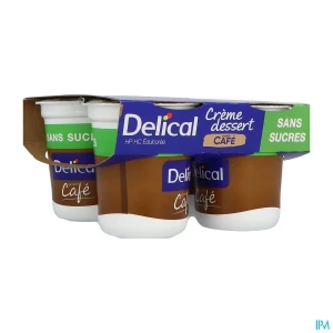 Delical crème dessert hp hc sans sucre cafe 200g x4 | Aesiel