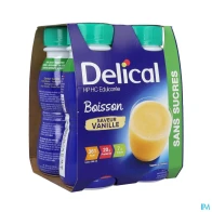 Delical boisson hp hc edulcoree sans sucres saveur vanille 4x200ml | Aesiel