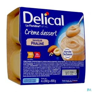 Delical crème dessert hp hc la floridine praline 200g x4 | Aesiel