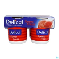 Delical dessert fruite nutra pote pomme fraise 200g x4 | Aesiel