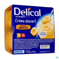 Delical crème dessert hp hc la floridine abricot 200g x4 | Aesiel