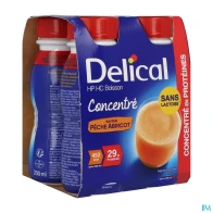 Delical concentre pêche-abricot 4x200ml | Aesiel