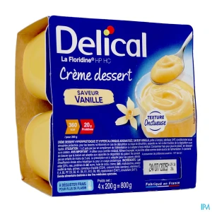 Delical crème dessert hp hc la floridine vanille 200g x4 | Aesiel