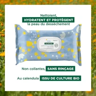 Klorane bb lingettes nettoyantes douces 70u | Aesiel