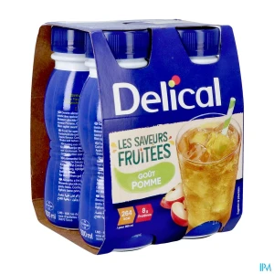 Delical bois fruit pomme 200ml x4 - Nutrition hyperprotéiné | Aesiel