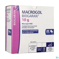 Macrogol biogaran 10g poudre pour solution buvable sachet 20 | Aesiel