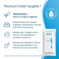 Saugella dermoliquide lingette intime quotidien 15