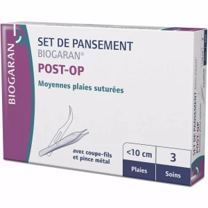 Biogaran set pansement post operatoire moyennes plaies x3 | Aesiel