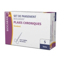 Biogaran set pansement plaies chroniques standard x5 | Aesiel