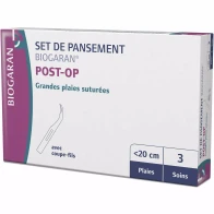 Biogaran set pansement post operatoire grandes plaies x3