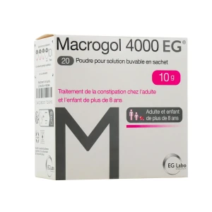 Macrogol 4000 eg 10g poudre pour solution buvable sachet 20 | Aesiel