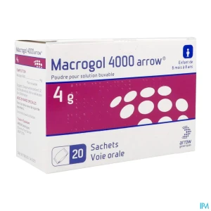 Macrogol 4 000 4g arrow sachet 20 - Accueil | Aesiel
