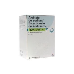 Alginate de sodium / bicarbonate de sodium viatris 10ml x24 sachets