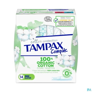 Tampon tampax compak cot super 14
