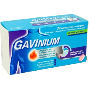 Gavinium menthe comprimé à croquer sans sucre x24
