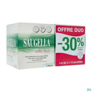Saugella cotton touch serviette jour 14x2