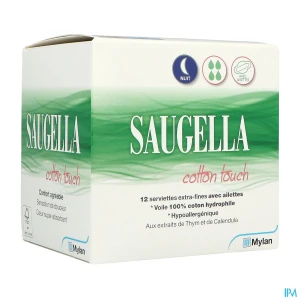 Saugella cotton touch serviette nuit 12