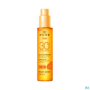 Nuxe sun huile bronzante visage corps SPF30 150ml