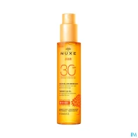 Nuxe sun huile bronzante visage corps SPF30 150ml