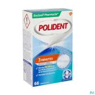 Polident nettoyant 3minutes comprimé effervescent 66