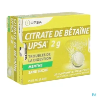 Citrate betaine upsa 2g menthe comprimé effervescent 20