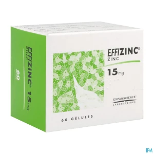 Effizinc 15 mg Gélule x60