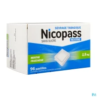 Nicopass 1,5mg sans sucre Menthe fraîche pastille à sucer 96
