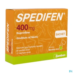 Spedifen 400mg granulés pour solution buvable 3g sachet 12