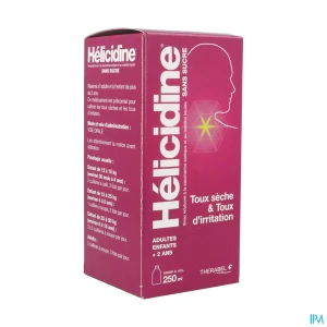 Helicidine 10% Sans sucre sirop 250ml