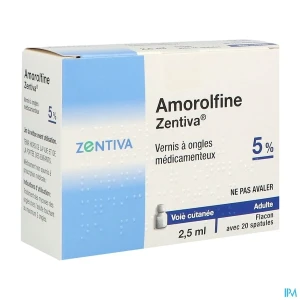 Amorolfine zentiva 5% vernis a ongles
