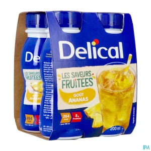 Delical bois fruit ananas 200ml x4