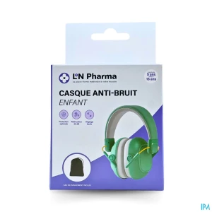 L2n casque anti-bruit enfant 5-16ans vert