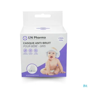 L2n casque anti-bruit bébé 3mois+ gris