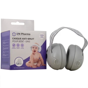 L2n casque anti-bruit bébé 3mois+ gris