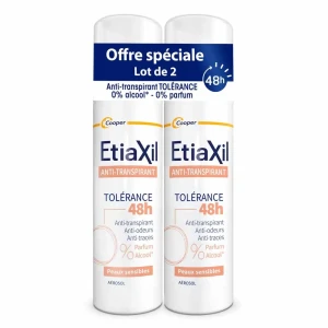 Etiaxil déodorant tolérance 48h spray 50ml x2