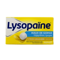 Lysopaïne sans sucre comprimé à sucer citron gingembre x36