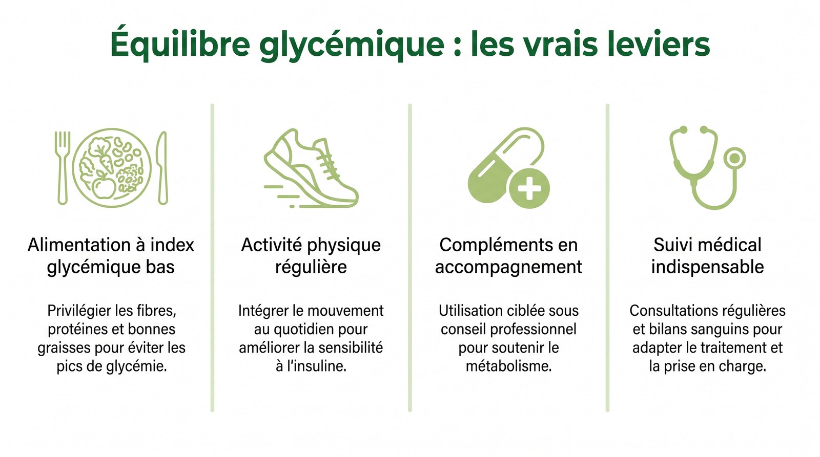 les leviers pour équilibrer sa glycémie