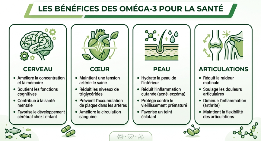 les bénéfices de l'omega 3