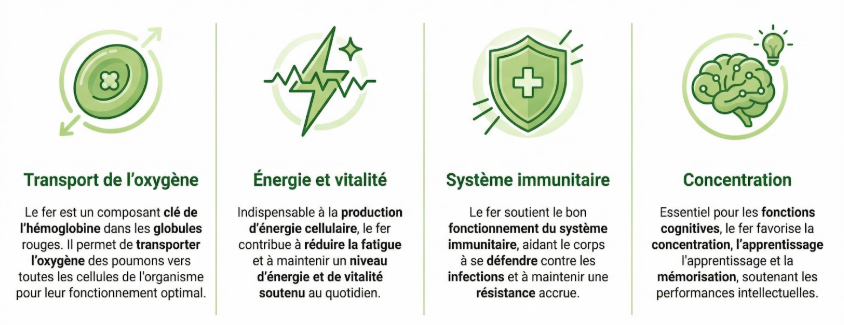 les bienfaits du fer