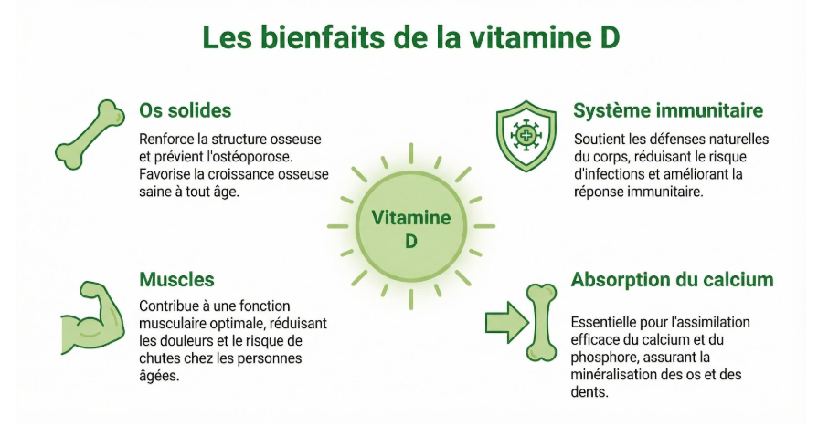 les bienfaits de la vitamine D