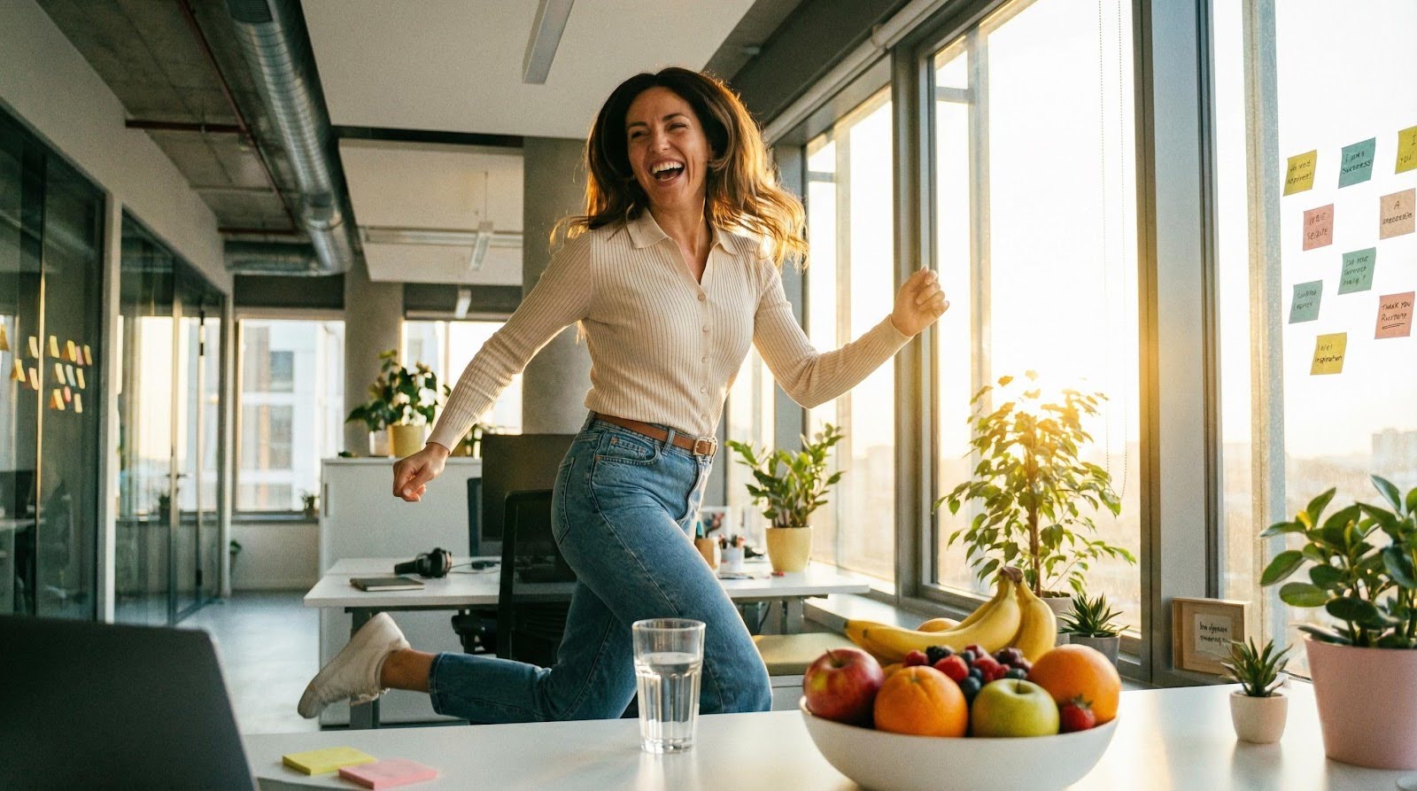 une femme pleine d'énergie