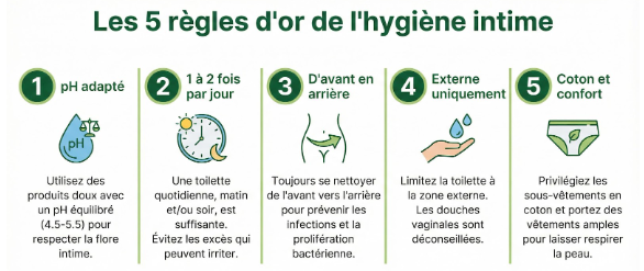 geste quotidiens pour l'hygiène intime